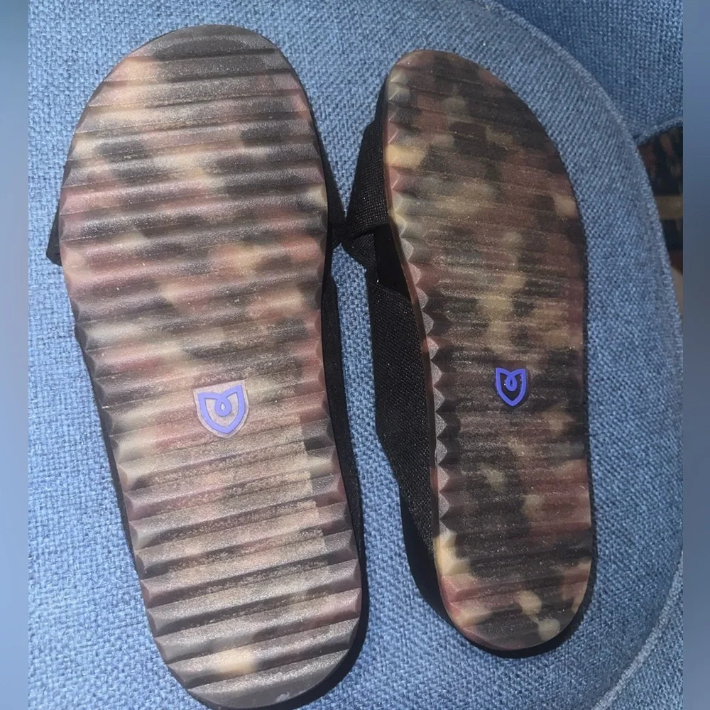 Rothy’s Weekend Black Slides Sandals 7 - Picture 4 of 7